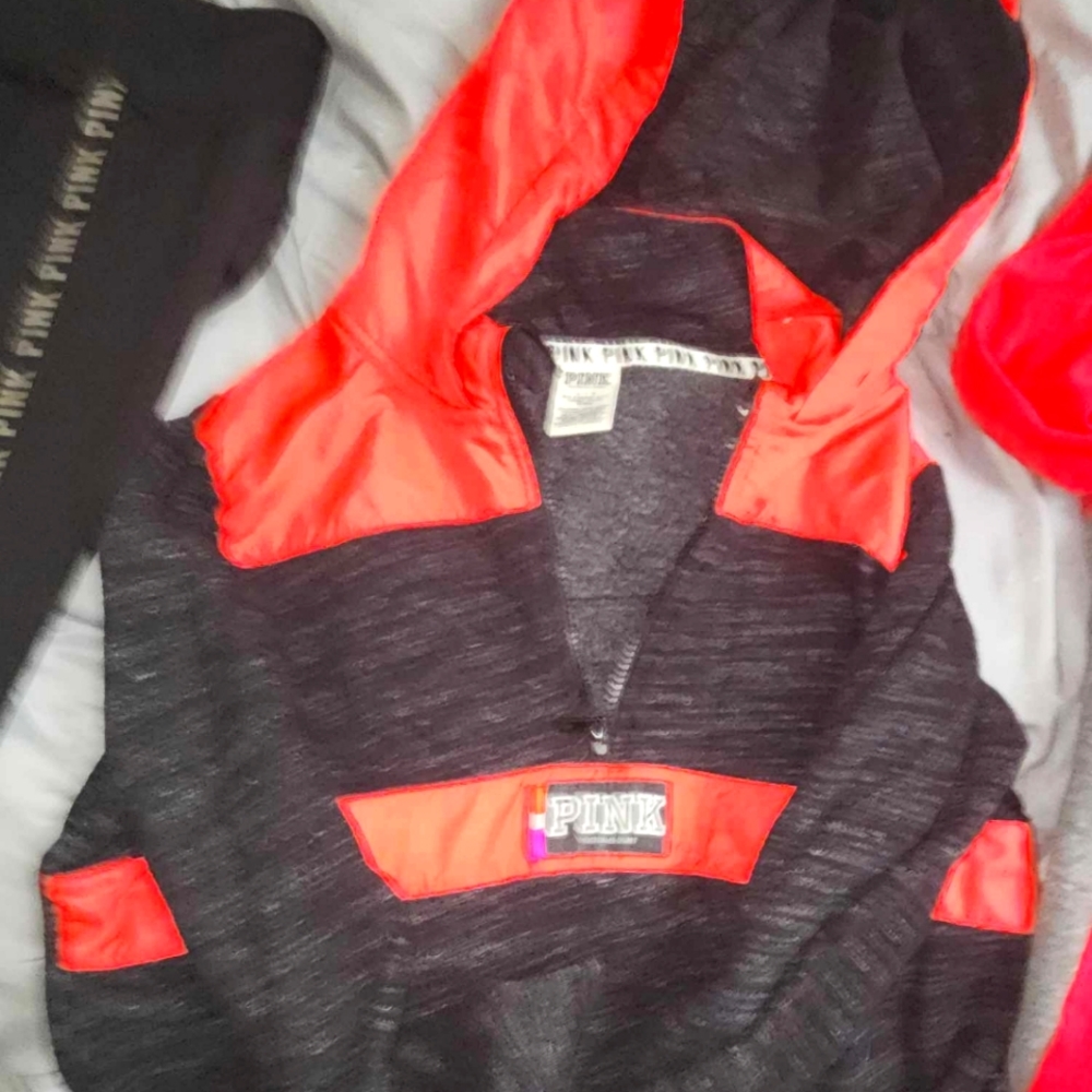 Pink rain coat large like new